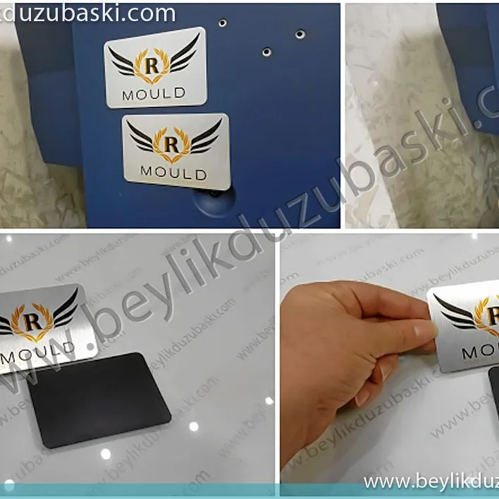 metal plaka altına mıknatıs, metal yüzeylere yapışan mıknatıslı etiket, alüminyum mıknastıslı logo ürünü