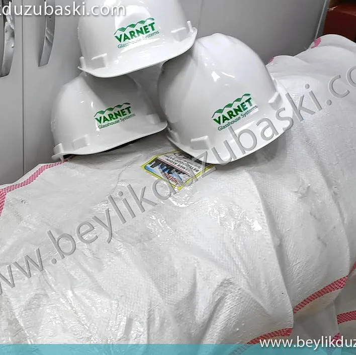 baskılı baret, serigraf baskılı kalıcı baret, acil baret baskısı, inşaat bareti, CE belgeli baret, kargo ile gönderim, baret baskı ve gönderimi