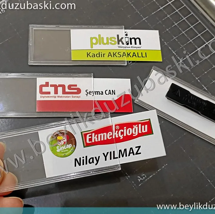 içine kağıt konan yaka isimliği, ucuz mıknatıslı yaka kartı