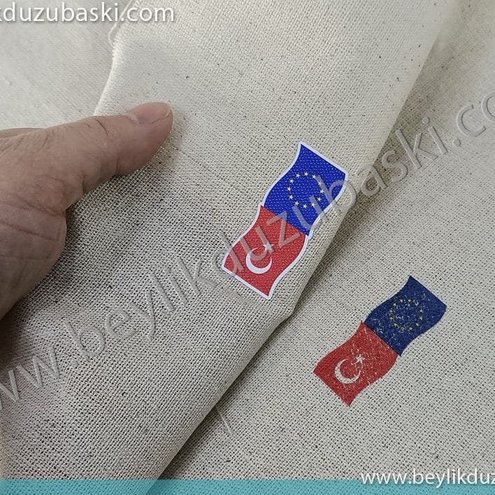 amerikan bezine baskı, diğer firmalardan farkımız baskı kalitemiz, yapılan baskı örneğimiz, acil üretim yapılır, beylikdüzü kaliteli ürün baskısı, kumaş üzerine baskı örneği