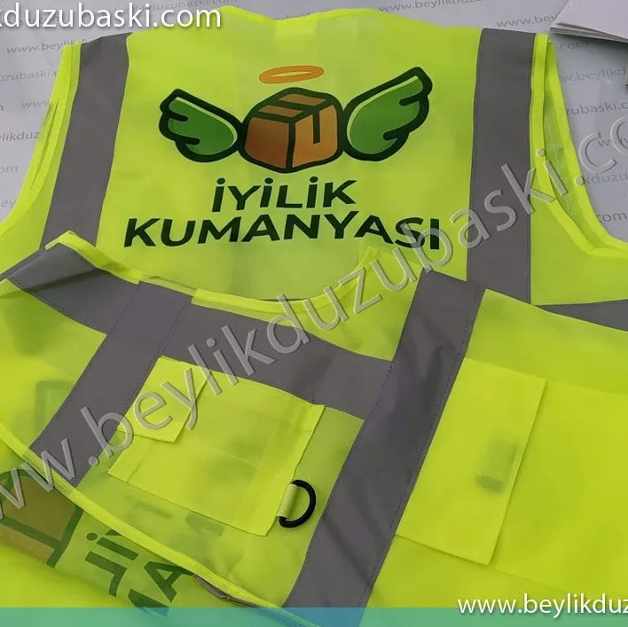 gönüllü yeleği, baskılı, fosforlu yelek, reflektörlü yelek, iyilik kumanyası, için yapılan, yelek baskısı, acil yelek imalatı