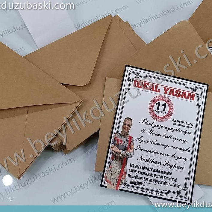 ideal yaşam davetiye, kraft zarflı tual baskılı, acil davetiye baskısı, beylikdüzü davetiye ve zarf baskıları, bekle, al kaliteli davetiye baskısı