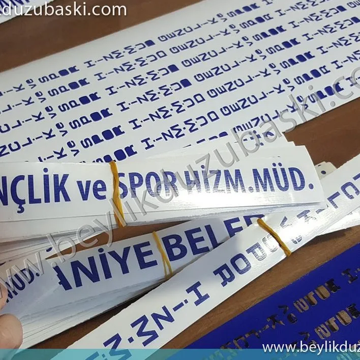 belediyeler ve resmi kurumlar için, dış mekan dayanıklı, folyo kesim etiket, adetli ve toplu üretim ürünler, yapılmaktadır, acil baskılarınız yapılır