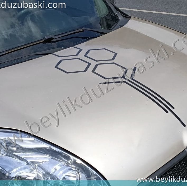 fiat doblo için ön kaputa, şerit, baskı, çekilmesi, etiket uygulaması, folyo uygulaması, araç üzarine modifiye etiket, aynı gün kargo