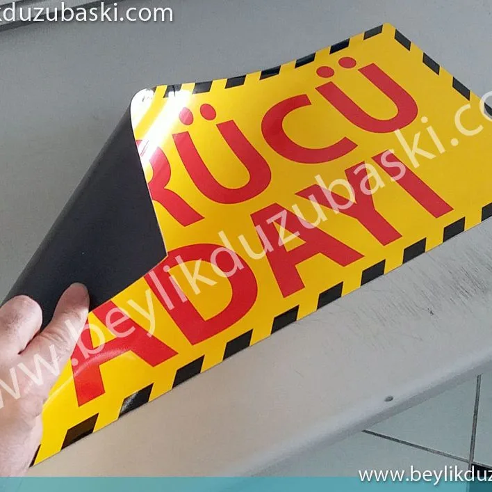 sürücü adayı magnet araç etiketi, mıknatıs araç etiketi, araç kapısına magnet, yeni sürücüler için mıknatıs etiket