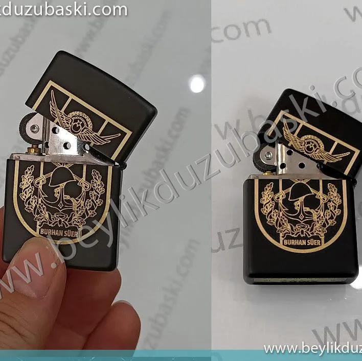 zippo çakmak, üzerine, lazer ile kalıcı baskı, askeri çakmak baskı, zippo çakmak baskı