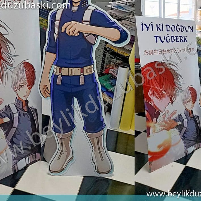 ayaklı doğumgünü afişi, özel kesimli ayaklı fotoblok, ayakta kullanım için, fotoblok, foreks, ayaklı karşılama tabelası