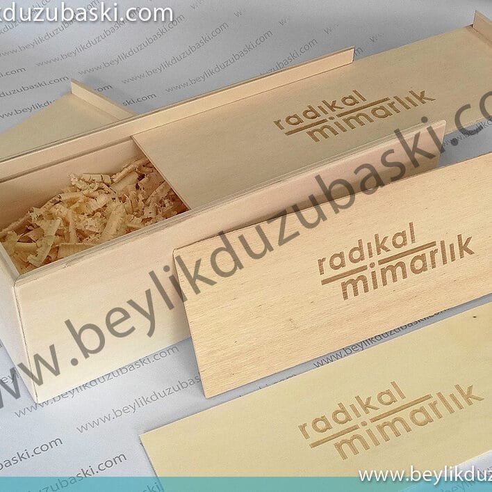 Ahşap kutu, lazer, baskı, sürgülü, kavak ağanuı kutu, hızlı lazer kazıma baskı
