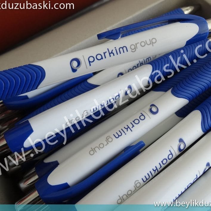 acil promosyon kalem baskı, parkim için lacivert kalem baskı, aynı gün baskı ve gönderim, promosyon kalem imalat, acil baskılı promosyon