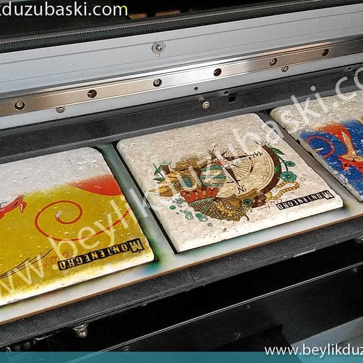 bardak altı uv baskı, taş üzerine uv baskı, renkli baskı, taş üzerine baskı yapılmaktadır