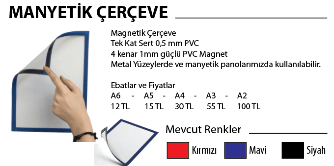 Mıknatıs çerçeve, manyetik şeffaf çerçeve, metal yüzeye yapışan çerçeve, kenarları mıknatıslı şeffaf çerçeve fiyatı