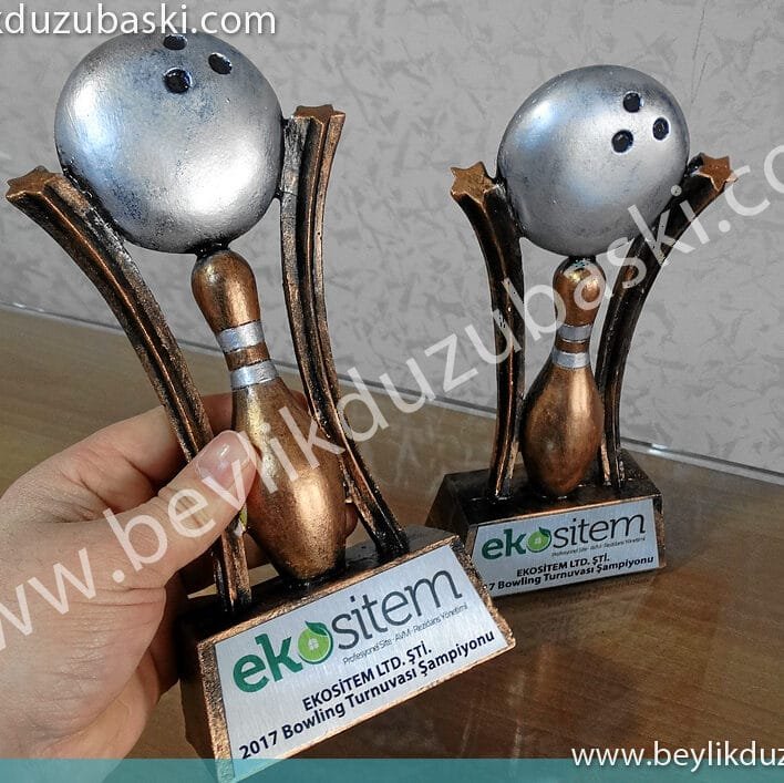 Bowling turnuvası kupa, bowling birinci kupası, Bowling Şampiyon kupası, Turnuva kupa madalya baskısı, şirket içi müsabaka şampiyona kupa plaket madalya, özel üretimdir, polyester döküm, el boyaması, özel kutusu ile gönderilir, adede gör özel fiyat alabilirsiniz,