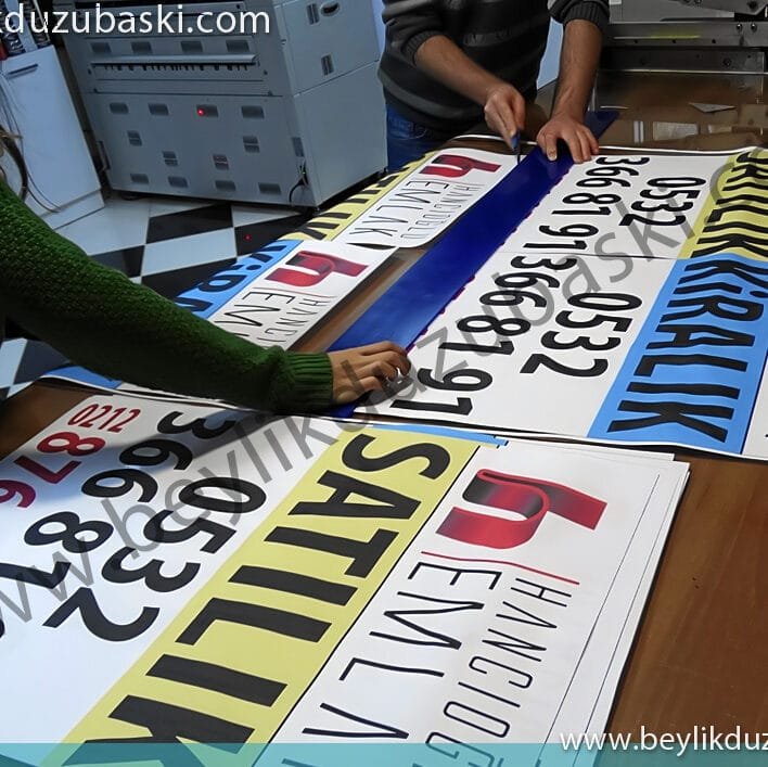 emlakçı, afiş branda, reklam baskısı, satılık, kiralık poster baskı, folyo, branda, kağıt baskı, ucuz satılık, kiralık afişleri baskısı