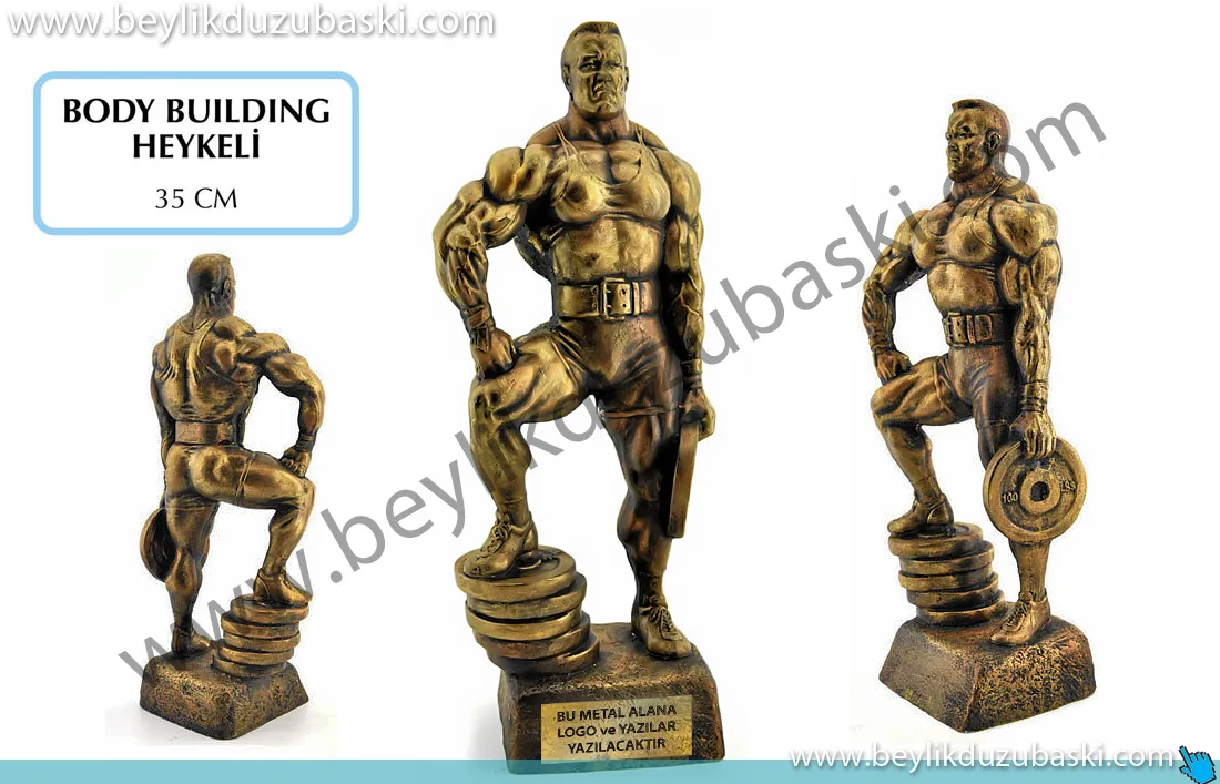 GPA Euro Champ için yapılan halter adam, halter kaldıran adam, ağırlık sporları için ödül ve plaket, döküm polyester, el boyaması, yerli üretim