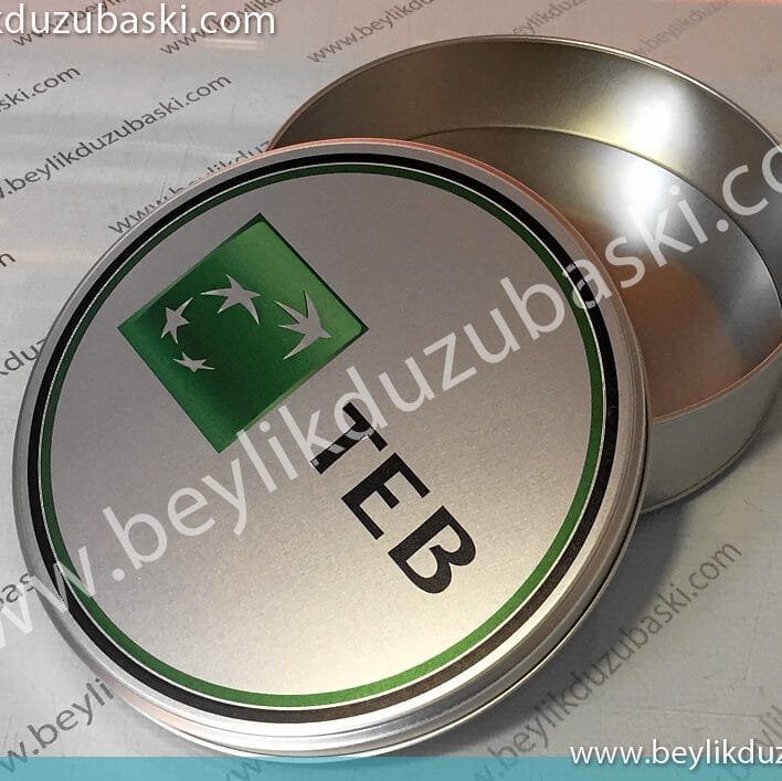 Lavanta kutusu kokulu mum metal kutusu üzerine baskı örneği, metal üzerine baskı acil metal baskı, herşeye baskı yapılır