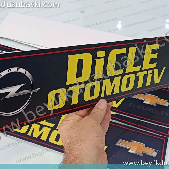 dicle otomotiv, galeri için, logo baskılı plakalık, logo baskılı plaka, resim çekmek için plaka, oto galeri için, plaka baskı