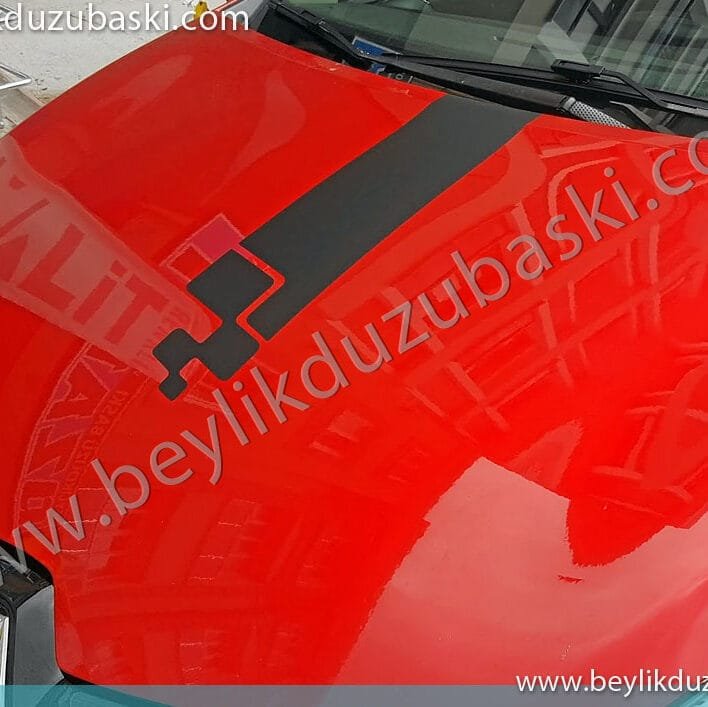 araç kaputuna şerit, renault clio, ara. üzerine şerit, araç modifiye şerit kesimleri, tasarım ve uygulama dahil, hızlı baskı ve aynı gün kargo
