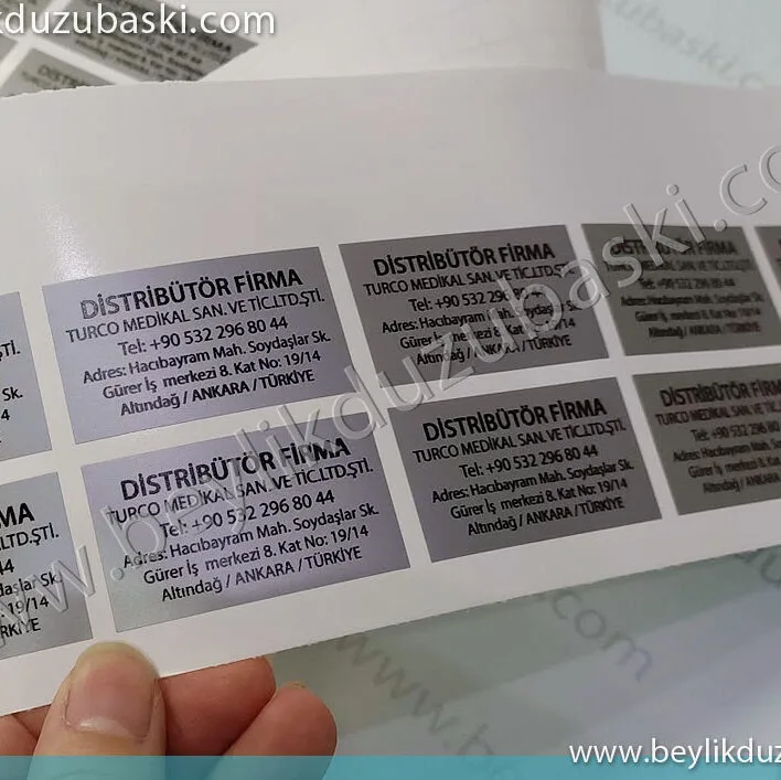 folyo etiket, baskes etiket, yanmaz etiket, distribütör etiketi, ithal ürün etiketi, markalama etiketi, ürün üzerine dış mekan dayanıklı etiket baskı