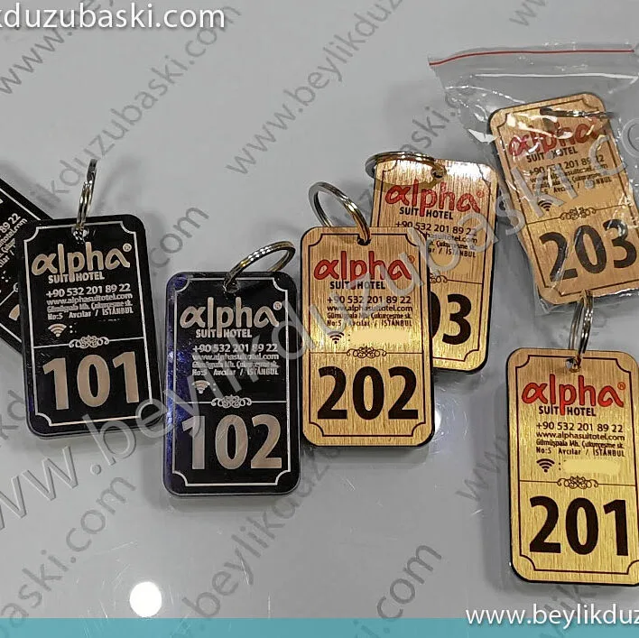 otel anahtarlık, butik otel, metal ve dayanıklı, logo baskılı, numara baskılı, özel tasarım, otel anahtarlık, suit hotel, kaliteli anahtarlık ve kapı numarası