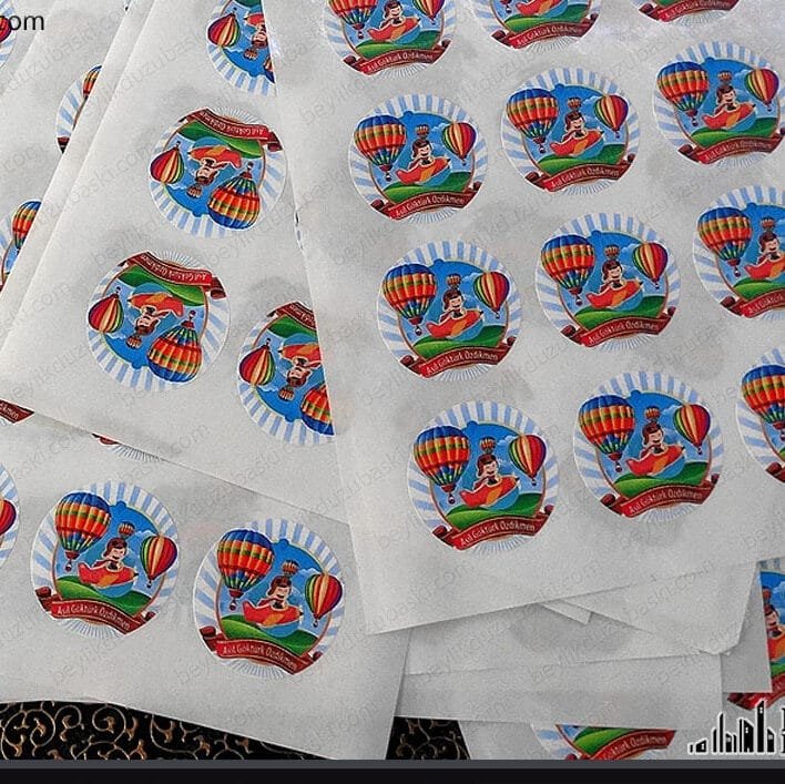 doğumgünü etiketi, yuvarlak etiket, baskı için boş etiket, kaliteli etiket, imalat, aynı gün teslim