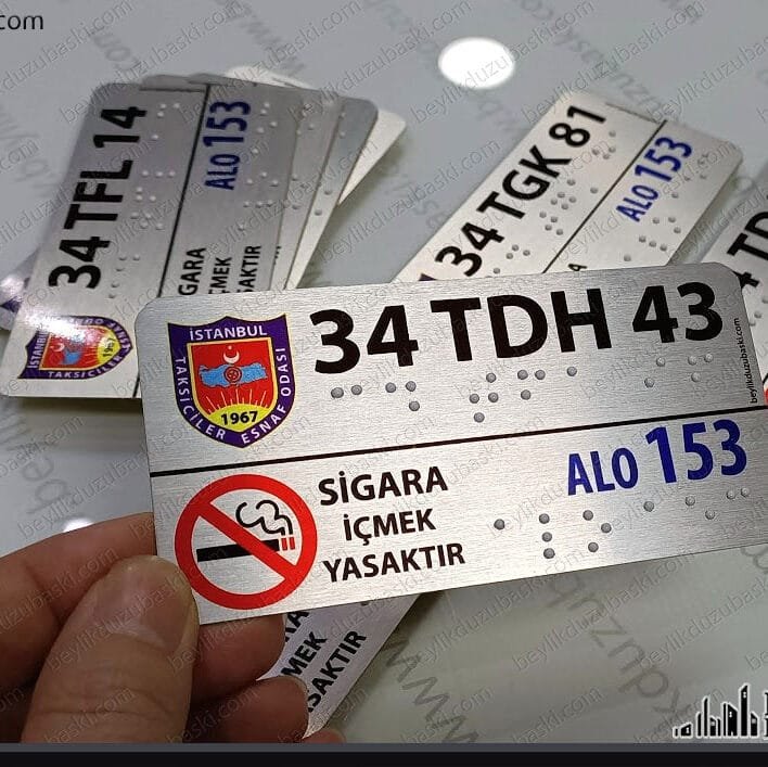 taksi, gormeengelli, kabartmaplaka, korleralfabesi, taksi için, görme engelli, bilgi plakası, araçlar için braille alfabe bilgi tabelası