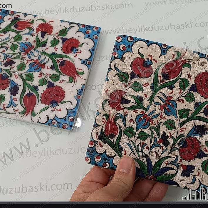 mermer ve traverten taş üzerine baskı, mermere baskı, taşa baskı, traverten taşa baskı, çini deseni baskı, kaliteli baskılar, uv baskı merkezi, numune baskı, az adet baskı, üretim adedine göre fiyat alınız