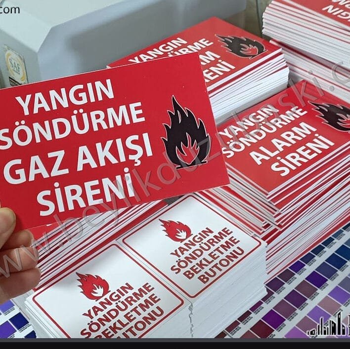 uyarı levhası, gaz, yangın söndürme, 3mm plastik, uyarı levhası, hızlı üretim, aynı gün kargo, levha imalat, uyarı levhası üretim