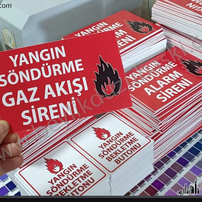 uyarı levhası, gaz, yangın söndürme, 3mm plastik, uyarı levhası, hızlı üretim, aynı gün kargo, levha imalat, uyarı levhası üretim