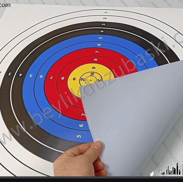 Atış poligonu kağıdı, 70x70 cm ebadında atış kağıdı, okçuluk, silah gibi, mesafe atışları için kağıt baskı, atış kağıdı basılır