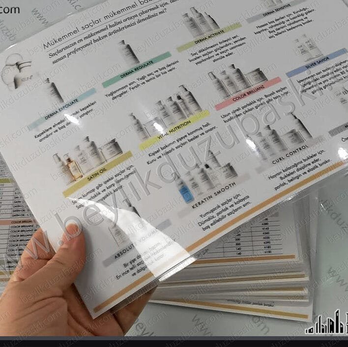 pvc kaplama, A4 pvc, A3 PVC, A5 PVC, kaliteli baskı ve PVC kaplama, kısa sürede üretim, adede göre fiyat alınız, beylikdüzü pvc kaplama, pvc broşür, masa üzeri servis menüsü