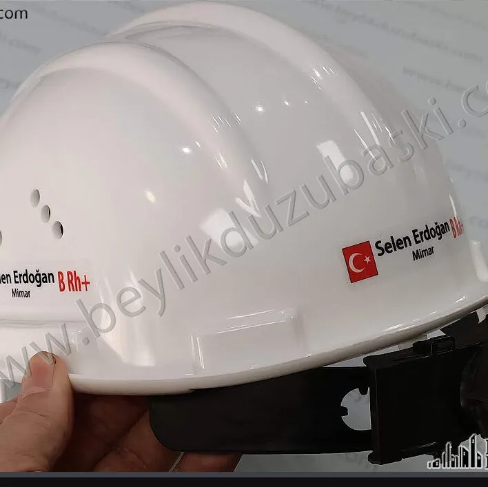 Baskılı baret, isim ve kan grubu baskılı, CE belgeli 1 adet baret, aynı gün kargo yapılır, çevirmeli baret, kaliteli ürün, aynı gün gönderim, tasarım desteği verilir, hızlı üretim yapılır