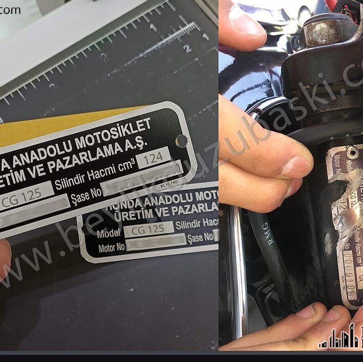 honda motosiklet şase numarası, silinen yıpranan, okunmayan deforme olmuş, şase numarası revizyonu, mosiklet şasi numara baskı