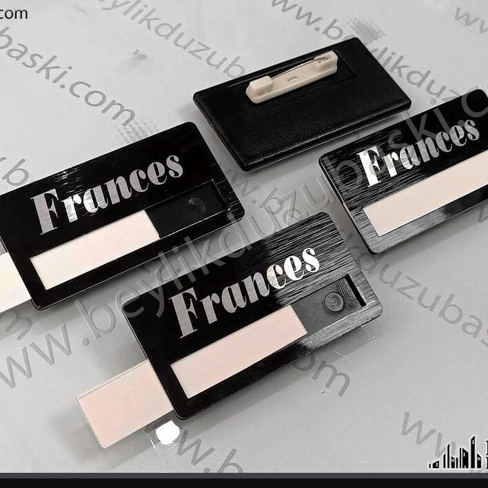 yaka isimliği, siyah yaka isimliği, içi değişen personel kimlik isimliği, ofis, işletme, müşteri temsilcisi, personel yaka isimlik, aynı gün gönderim, tasarım desteği