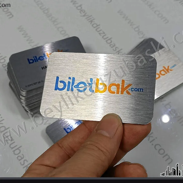 biletbak için yapılan, acil üretim, metal kartvizit, az adet üretim mümkün, 2 saatte ürün teslimi, metal kartvizit imalat