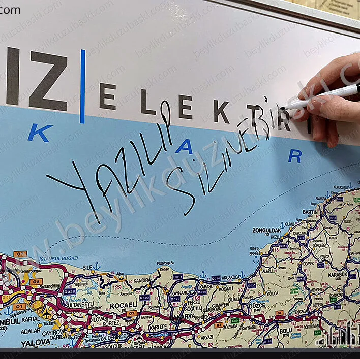 yazılıp silinebilir harita, duvar haritası, karayolları haritası, manyetik harita, güncel harita imalat, aleminyum çerçeve