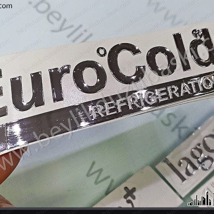 özel kesim detaylı çelik etiket, özel üretim, çelik etiket baskıları, harf harf kesilmiş etiket, paslanmaz çelikten gerçek metal logo kesimi, kaliteli paslanmaz çelik metal, logo ve yazı etiketi