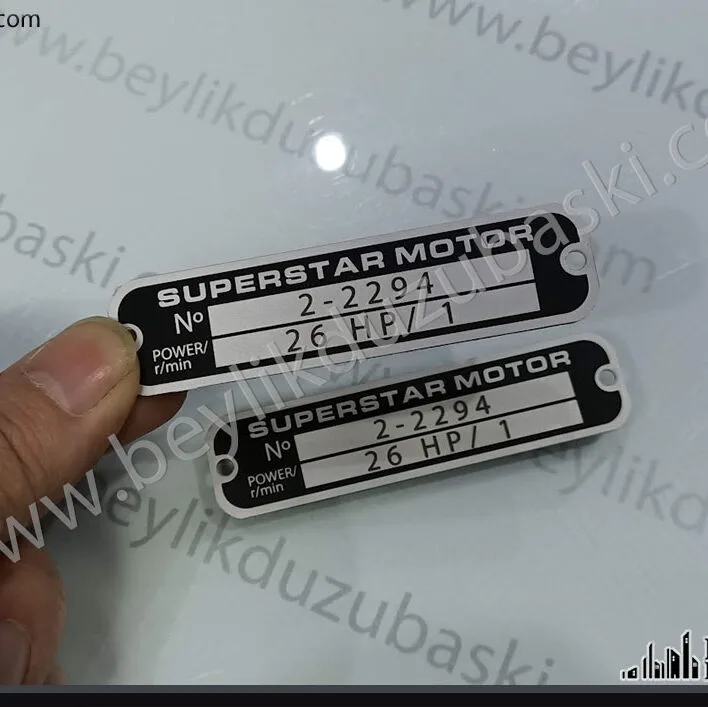 superstar motor etiketi, tekne motor etiket üretim, aslına uygun, motor etiketi, deforme olan, okunmayan, tekne motor etiket üretimi, tasarım desteği verilir, 1 adet ürün yapılır, hızlı gönderim sağlanır