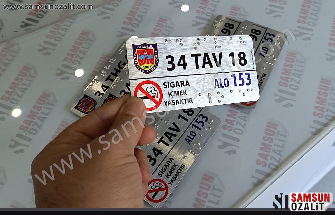 taksi için kabatma metal plaka, ticari taksi, yönetmeliğe uygun, ama plaka baskısı, kabartma elle okunan yazı, taksi için körler alfabesi baskılı, taksi plakası, aynı gün gönderim taksi için kabatma metal plaka, ticari taksi, yönetmeliğe uygun, ama plaka baskısı, kabartma elle okunan yazı, taksi için körler alfabesi baskılı, taksi plakası, aynı gün gönderim