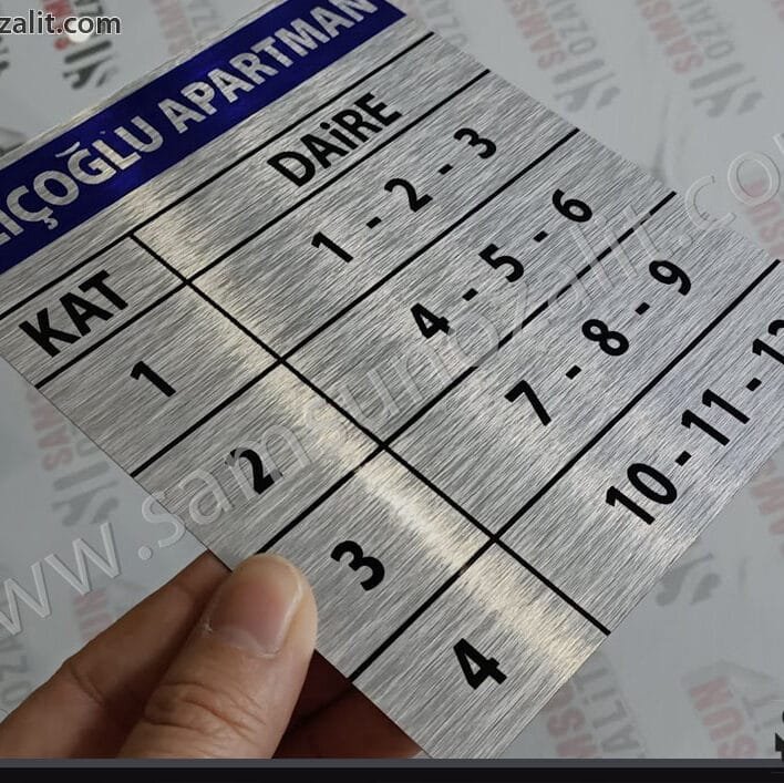 apartman kat numaraları, asansör içi kat planı, metal ürün, paslanmaz, çizilmez, kaliteli metal etiket üretimidir, asansör etiketi, tasarım, ürün baskı dahil, hızlı üretim, aynı gün kargo yapılır, Asansör içi metal kat planı baskısı, samsun baskı merkezi, samsun ozalit, samsun reklam, samsun etiket baskı, samsun baskı teknolojileri, karadeniz baskı merkezi
