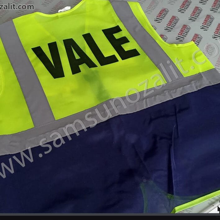vale yelek baskısı, fosforlu yelek, reflektörlü yelek baskısı, kaliteli yelek baskıları, hızlı üretim, ayı gün kargo, iş yelek baskısı, samsun yelek baskı, samsun reklam, baskı merkezi, 2 renk Yelek, fosforlu, reflektörlü Vale yelek, iş yeleği baskısı