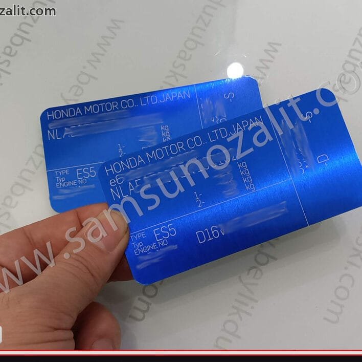 honda motor etiketi, mavi etiket, motor kimlik numarası, motor şasi numara etiketi, silinen yıpranan, okunmayan araç motor etiketi, aslına uygun yapılır