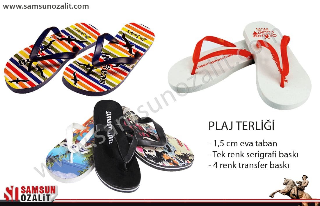 plaj terliği, baskılı plaj terliği, promosyon ürün, tek renk baskılı, 4 renk resim baskılı ürün yapılır, 1000 adet için birim fiyat Samsun promosyon malzemeleri, plaj terliği, baskılı plaj terliği, promosyon ürün, tek renk baskılı, 4 renk resim baskılı ürün yapılır, 1.000 adet için birim fiyat belirtilmiştir, 1.5 cm plastik eva taban vardır, samsun baskı merkezi, promosyon, grafik tasarım, ileri baskı teknolojileri