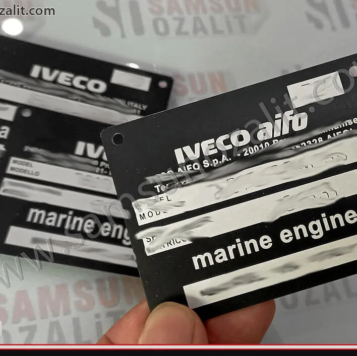 Samsun, kaliteli metal etiket baskı merkezi, iveco marine engine, metal etiket, iveco aifo marine etiketi, aslına uygun, orijinale eşdeğer kalitede ürün, tasarım desteği verilir, okunmayan yıpranan motor etiket imalat, yurt dışı gönderim yapılır, adeti ürün basılabilir, kaliteli dış mekan dayanıklı, tuza deniz suyuna, güneşe dayanır, samsun metal etiket baskı merkezi, ileri baskı teknolojileri