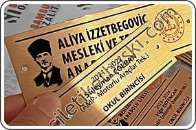 Metal Etiket Altın Renk